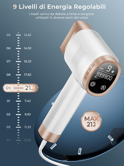 IPL hair removal device with ice-cooling function, LCD touchscreen